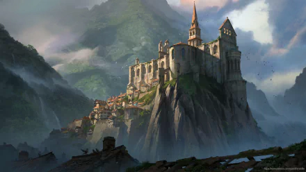 fantasy castle HD Desktop Wallpaper | Background Image