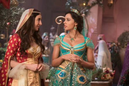 actress princess Nasim Pedrad Princess Jasmine Naomi Scott movie Aladdin (2019) HD Desktop Wallpaper | Background Image