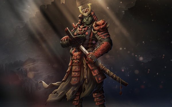 Fantasy Samurai Warrior Orc Armor HD Wallpaper | Background Image