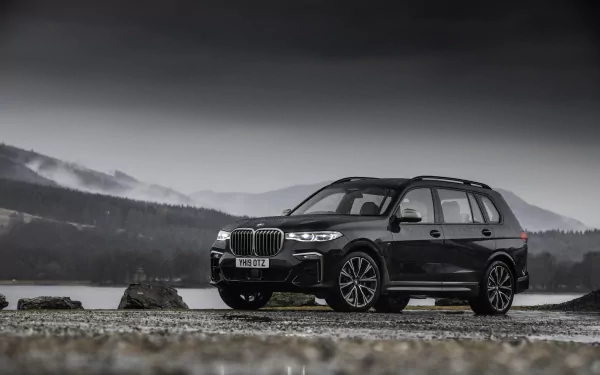 black car SUV car BMW vehicle BMW X7 HD Desktop Wallpaper | Background Image