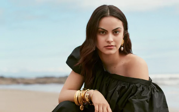 brown eyes brunette depth of field American actress Celebrity Camila Mendes HD Desktop Wallpaper | Background Image