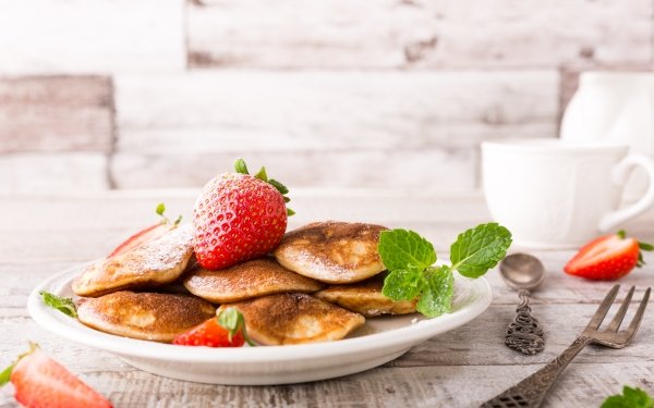 Food Pancake Still Life Breakfast Fruit Berry Strawberry HD Wallpaper | Background Image