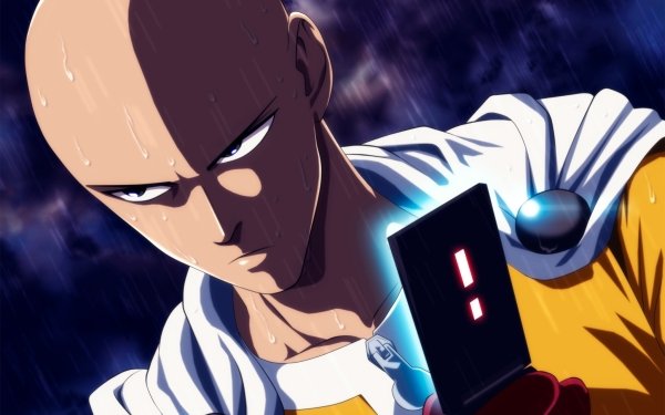Anime One-Punch Man Saitama Rain Phone HD Wallpaper | Background Image
