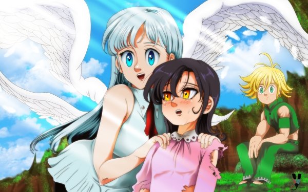 Anime The Seven Deadly Sins Meliodas Elizabeth Liones Merlin HD Wallpaper | Background Image