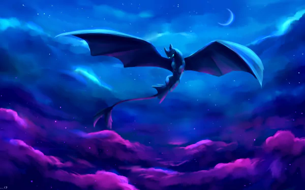 Toothless (How to Train Your Dragon) Night Fury movie How to Train Your Dragon: The Hidden World HD Desktop Wallpaper | Background Image