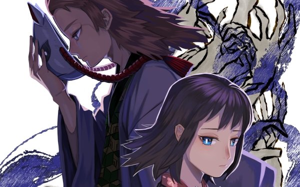 Anime Demon Slayer: Kimetsu no Yaiba Sabito Makomo HD Wallpaper | Background Image