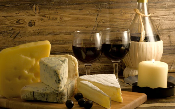 candle cheese olive wine food still life HD Desktop Wallpaper | Background Image