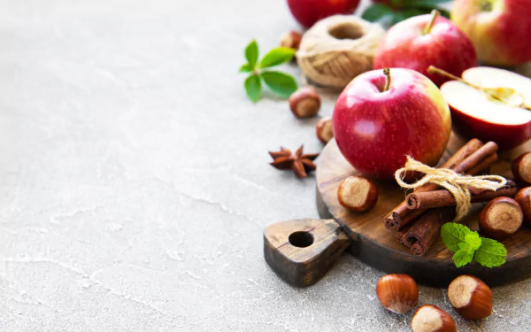 still life hazelnut cinnamon food apple HD Desktop Wallpaper | Background Image