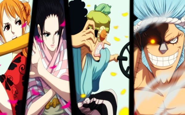 Anime One Piece Nami Nico Robin Usopp Franky HD Wallpaper | Background Image
