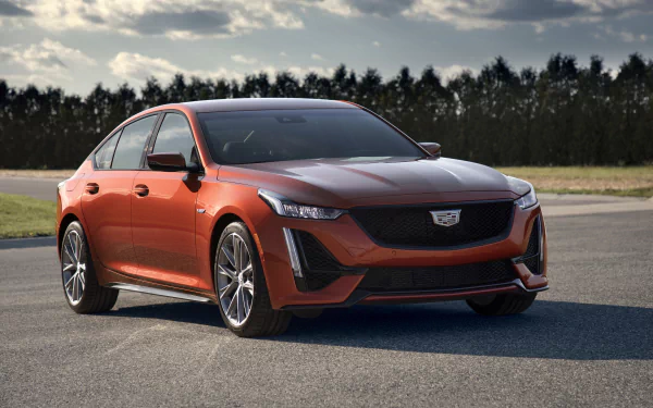 orange car car Cadillac vehicle Cadillac CT5 HD Desktop Wallpaper | Background Image