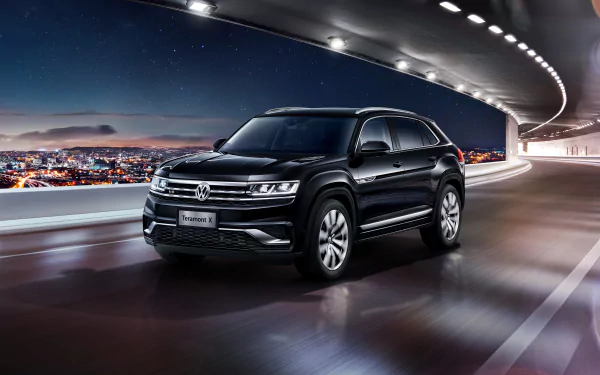 SUV black car car Volkswagen vehicle Volkswagen Atlas HD Desktop Wallpaper | Background Image