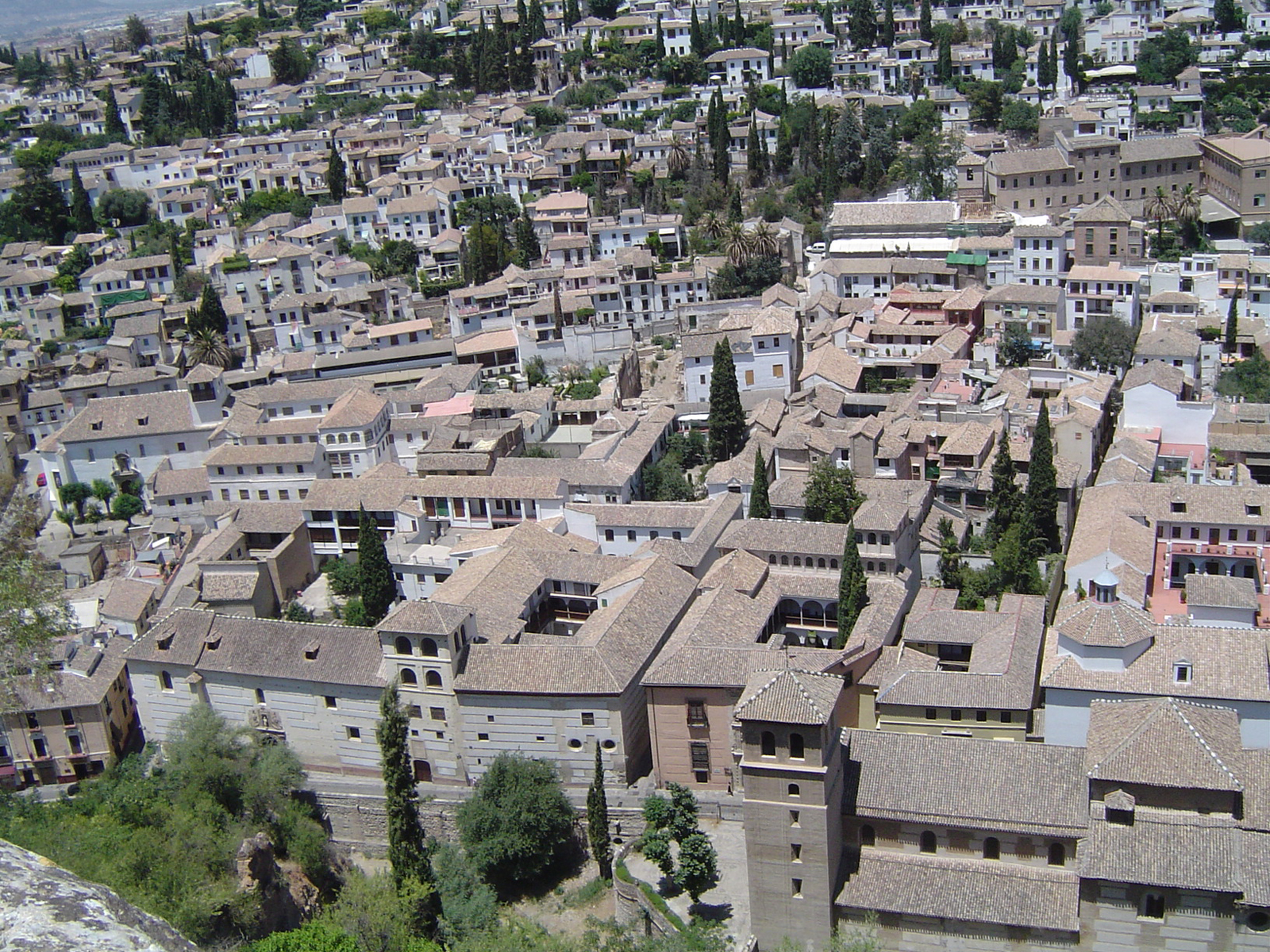 Granada, Spain: Beautiful cityscape with historical architecture against a scenic backdrop.