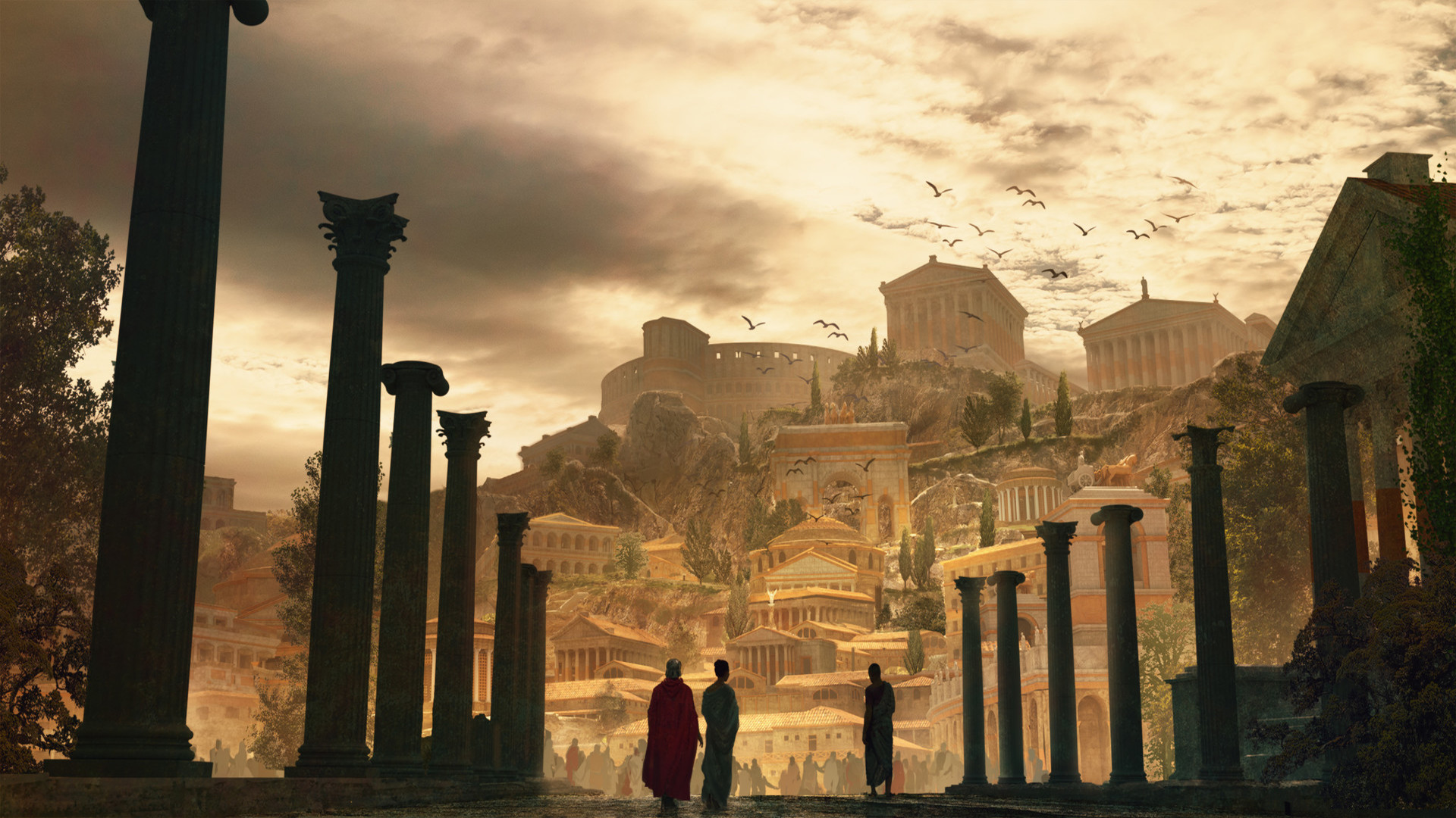 Download Rome Fantasy City HD Wallpaper by Marc Simonetti