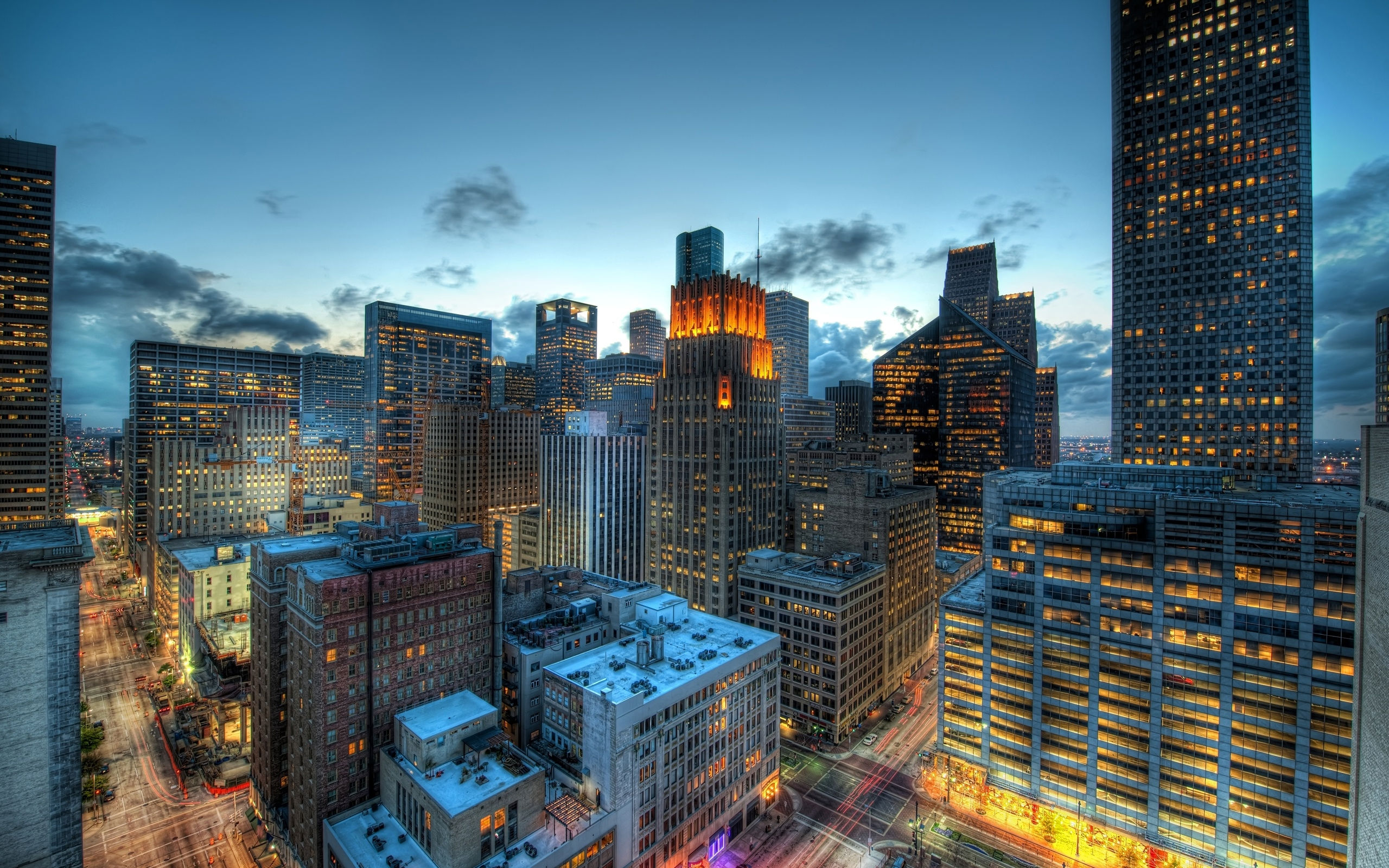 Houston Texas Hdr Full Hd Wallpaper And Background Image 2560x1600 Id 102834