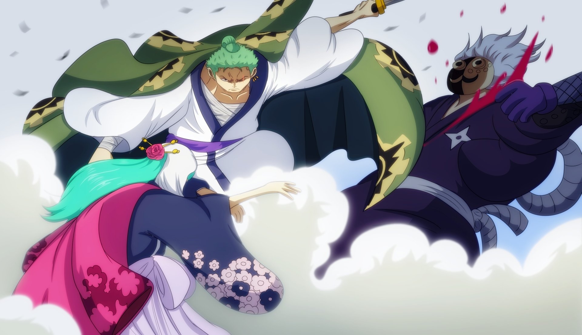 Download Kozuki Hiyori Roronoa Zoro Anime One Piece HD Wallpaper by Alejandro Favela Rocha
