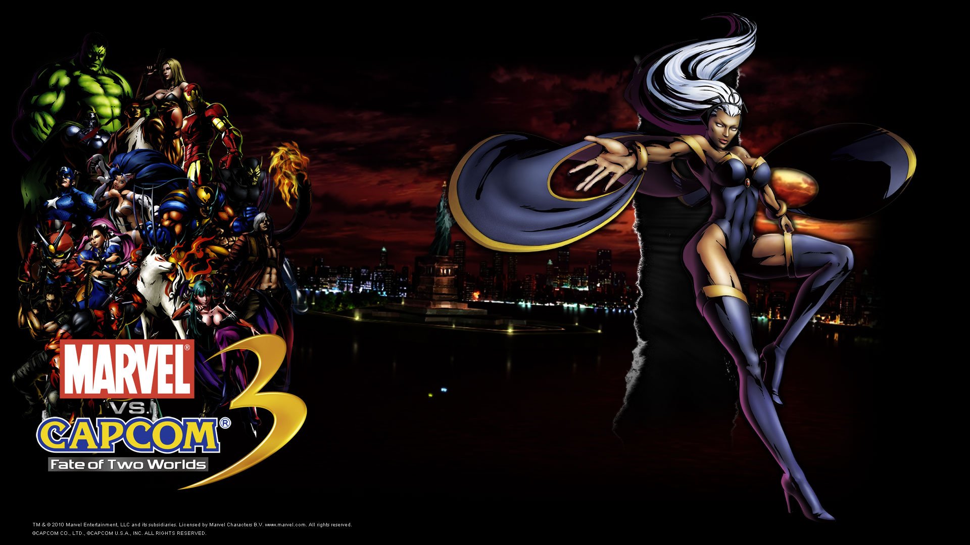 Download Amaterasu Storm (Marvel Comics) Wolverine Iron Man Hulk Captain America Marvel Vs. Capcom Video Game Marvel Vs. Capcom 3: Fate Of Two Worlds HD Wallpaper