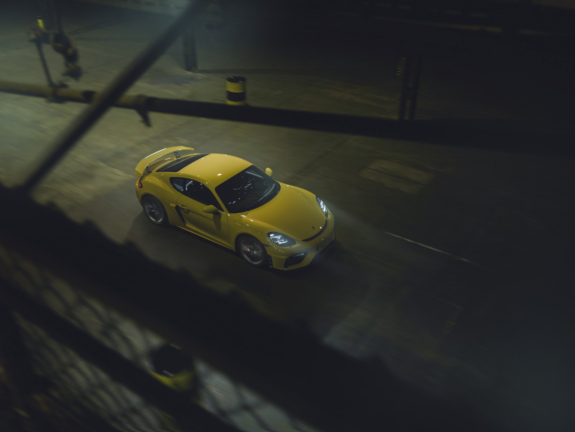 Download Yellow Car Car Porsche Vehicle Porsche 718 Cayman 4k Ultra HD Wallpaper