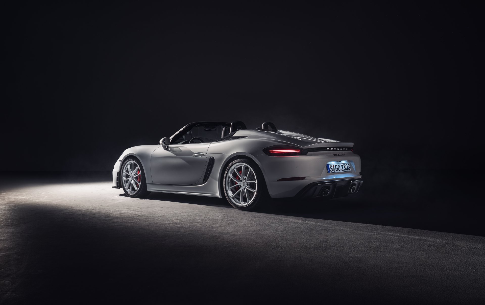 Download Silver Car Car Porsche Vehicle Porsche 718 Spyder 8k Ultra HD Wallpaper