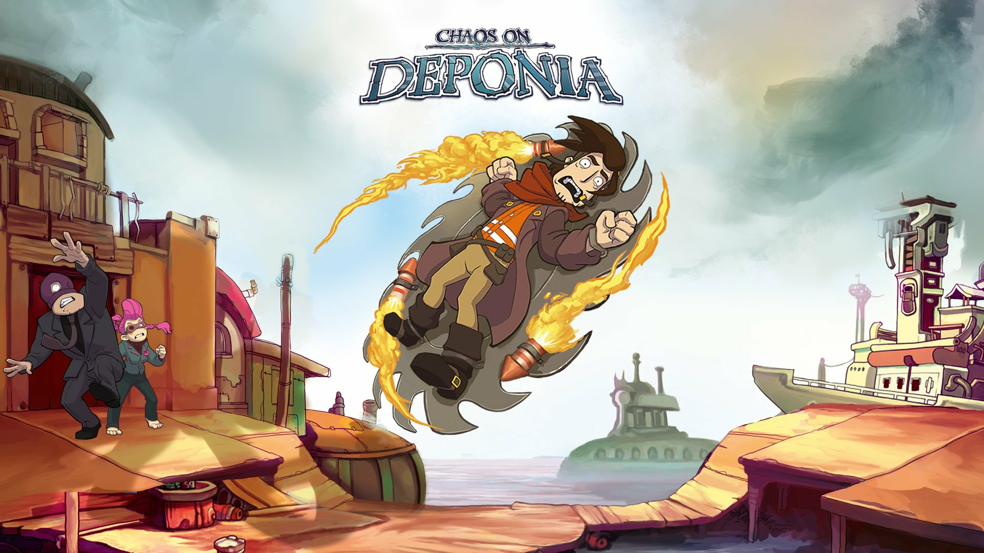 Video Game Chaos on Deponia HD Wallpaper