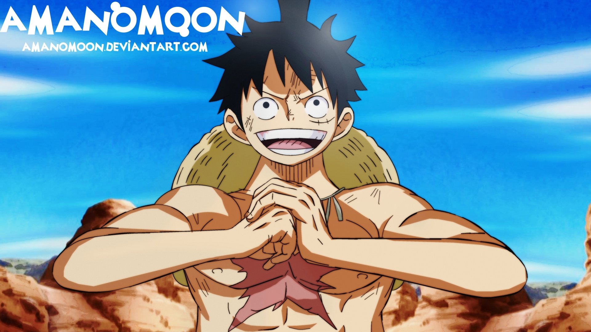 One Piece Magazine Cover Luffy Anime Adaptation HD by Amanomoon on