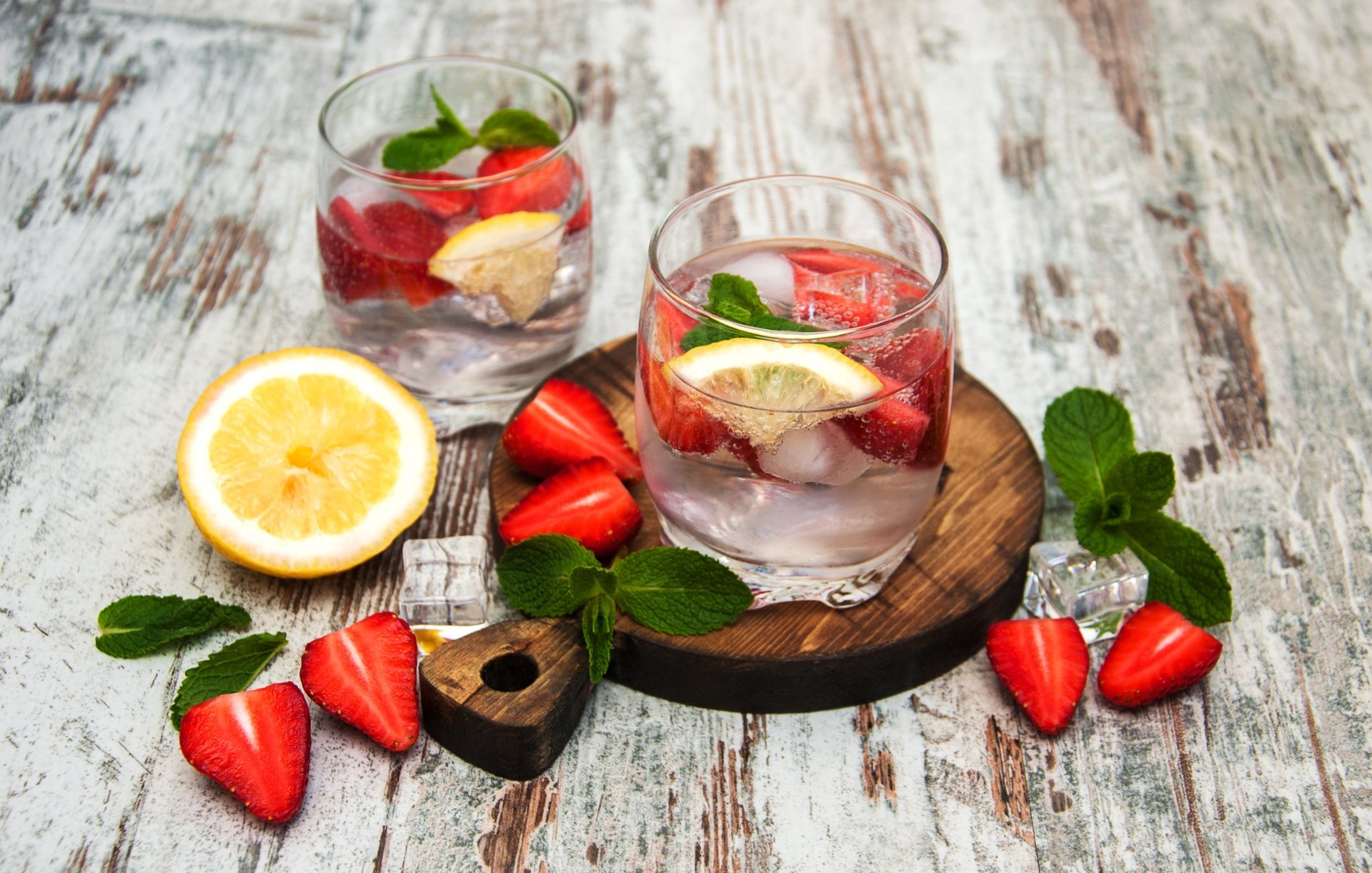 Download Still Life Fruit Lemonade Strawberry Lemon Food Drink HD Wallpaper