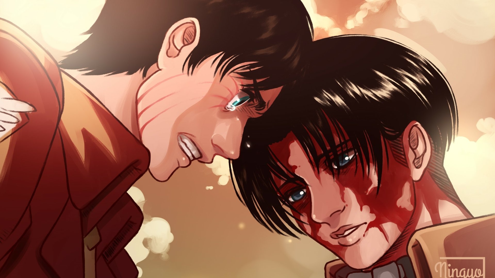 Download Levi Ackerman Eren Yeager Anime Attack On Titan HD Wallpaper