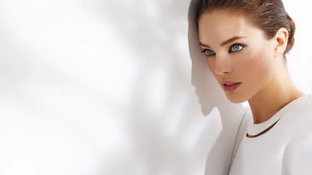 brunette blue eyes American model Celebrity Emily Didonato HD Desktop Wallpaper | Background Image