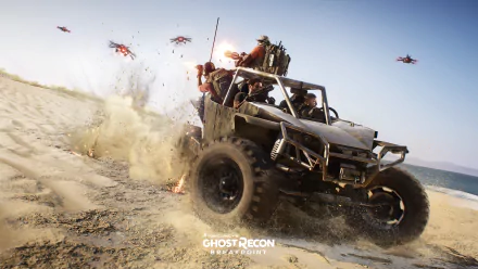 gun beach dune buggy video game Tom Clancy's Ghost Recon Breakpoint HD Desktop Wallpaper | Background Image