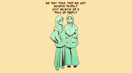  Girl friends in Islamic clothing by Nayzak
