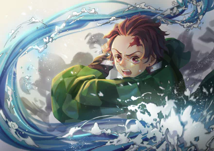 Tanjiro Kamado Anime Demon Slayer: Kimetsu no Yaiba HD Desktop Wallpaper | Background Image