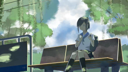 school uniform Anime Original HD Desktop Wallpaper | Background Image