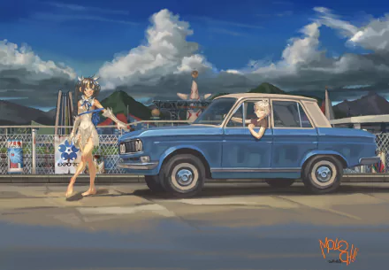 Bell Cranel car Hestia (DanMachi) Anime Is It Wrong to Try to Pick Up Girls in a Dungeon? anime car HD Desktop Wallpaper | Background Image