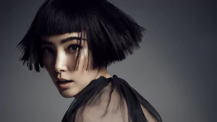 short hair black hair face Chinese actress Celebrity Li Bingbing HD Desktop Wallpaper | Background Image
