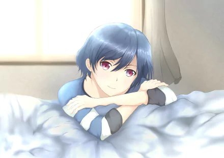 blue hair short hair purple eyes Rui Tachibana Anime Domestic Girlfriend HD Desktop Wallpaper | Background Image