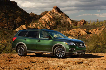 green car SUV Nissan car vehicle Nissan Pathfinder HD Desktop Wallpaper | Background Image