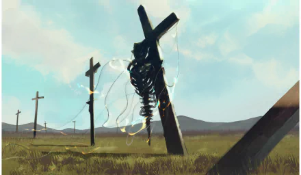 cross Anime Original bones HD Desktop Wallpaper | Background Image