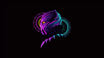 Black Panther (Marvel Comics) minimalist Comic Minimalist Comic HD Desktop Wallpaper | Background Image