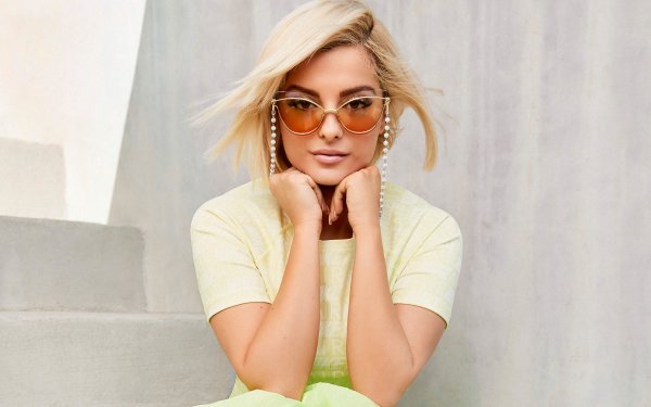 Music Bebe Rexha Singers Singer Blonde Sunglasses American HD Wallpaper | Background Image