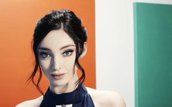 green eyes black hair American actress Celebrity Emma Dumont HD Desktop Wallpaper | Background Image