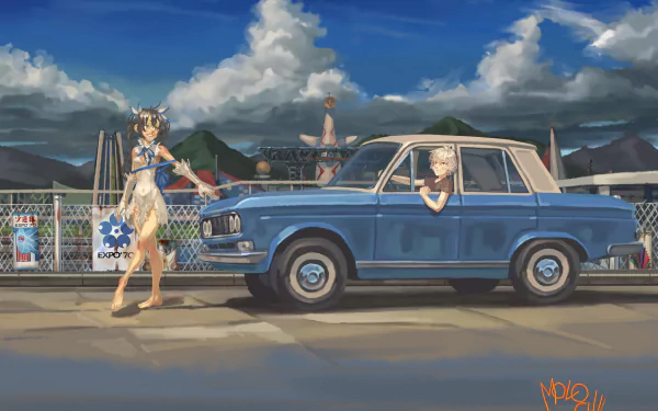 Bell Cranel car Hestia (DanMachi) Anime Is It Wrong to Try to Pick Up Girls in a Dungeon? anime car HD Desktop Wallpaper | Background Image
