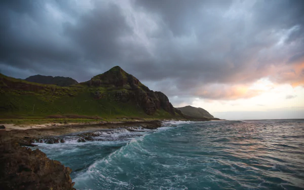 cliff coast cloud sky sea nature coastline HD Desktop Wallpaper | Background Image