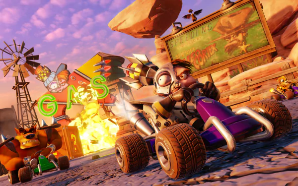 video game Crash Team Racing HD Desktop Wallpaper | Background Image