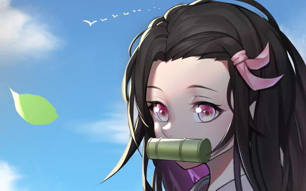 pink eyes Nezuko Kamado Anime Demon Slayer: Kimetsu no Yaiba HD Desktop Wallpaper | Background Image