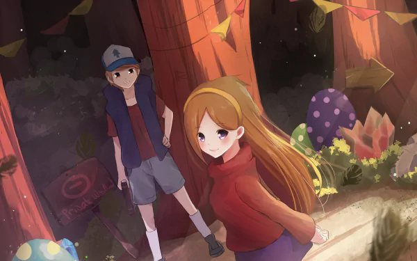 Dipper Pines Mabel Pines TV Show Gravity Falls HD Desktop Wallpaper | Background Image