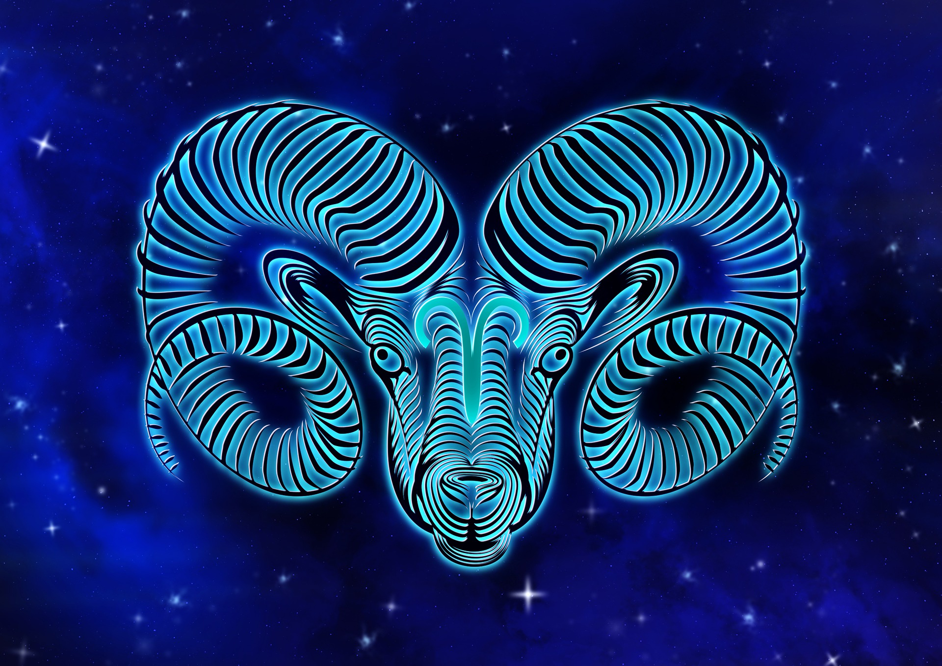 Blue Aries Ram Zodiac by DarkWorkX