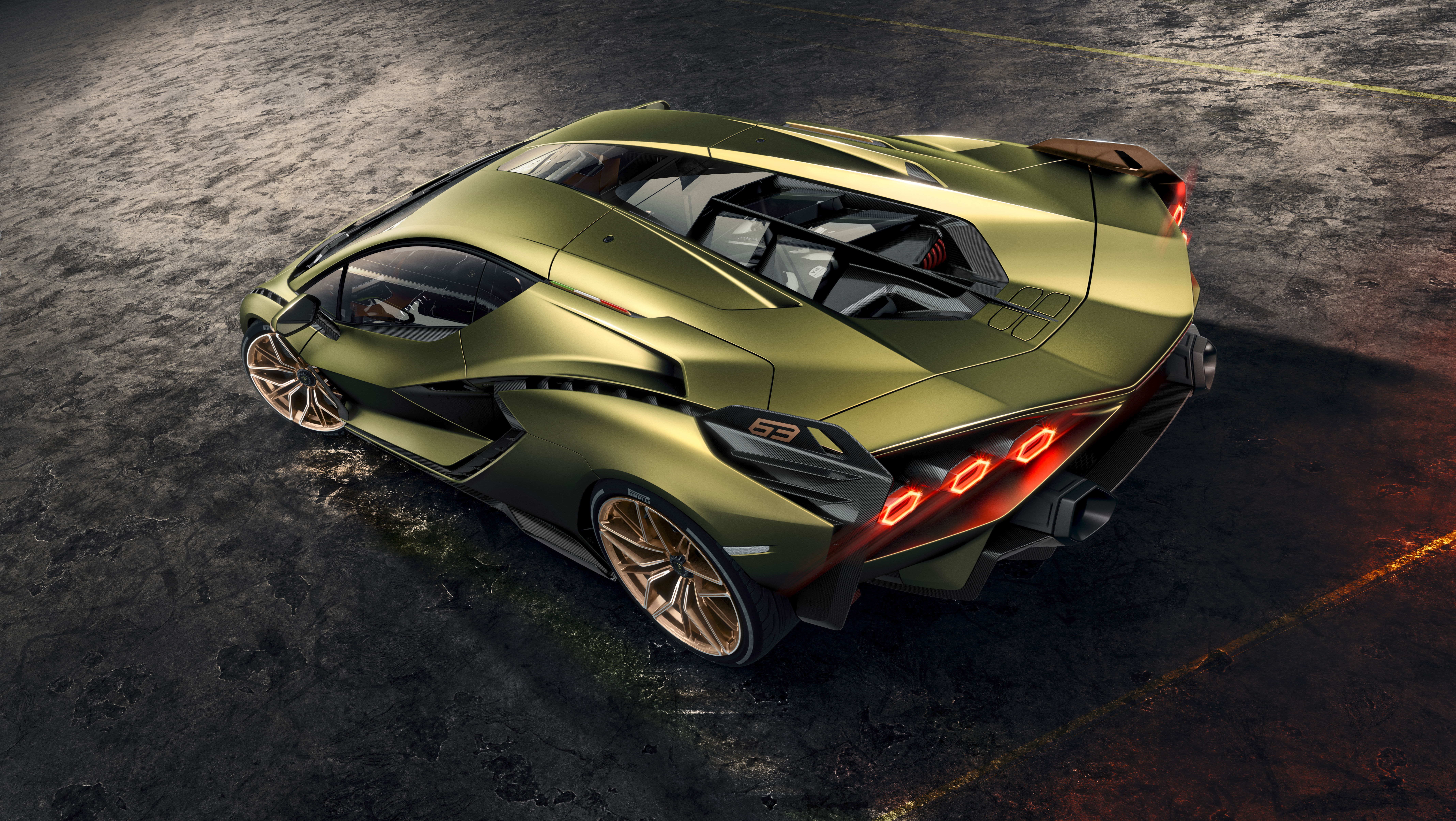 Download Green Car Supercar Car Lamborghini Vehicle Lamborghini Si n 