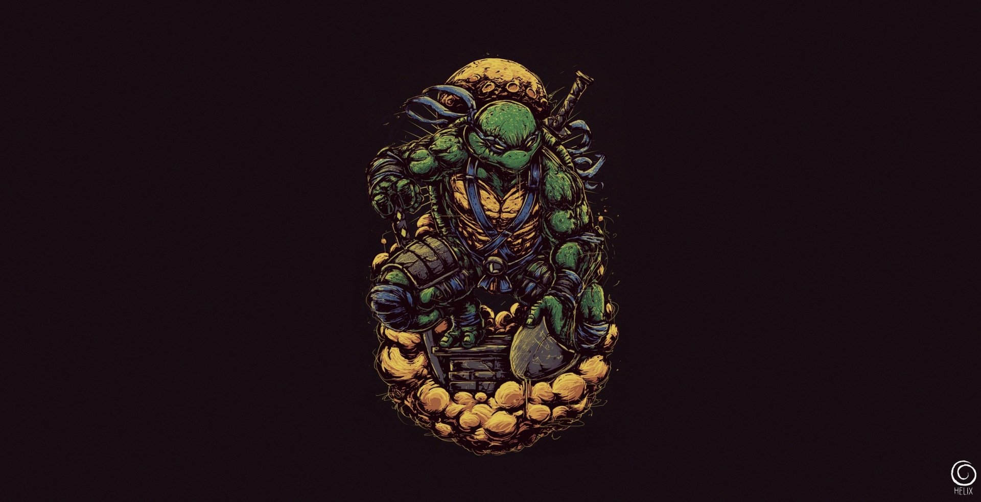 Download Leonardo (TMNT) Comic Teenage Mutant Ninja Turtles HD Wallpaper by Bogdan Timchenko