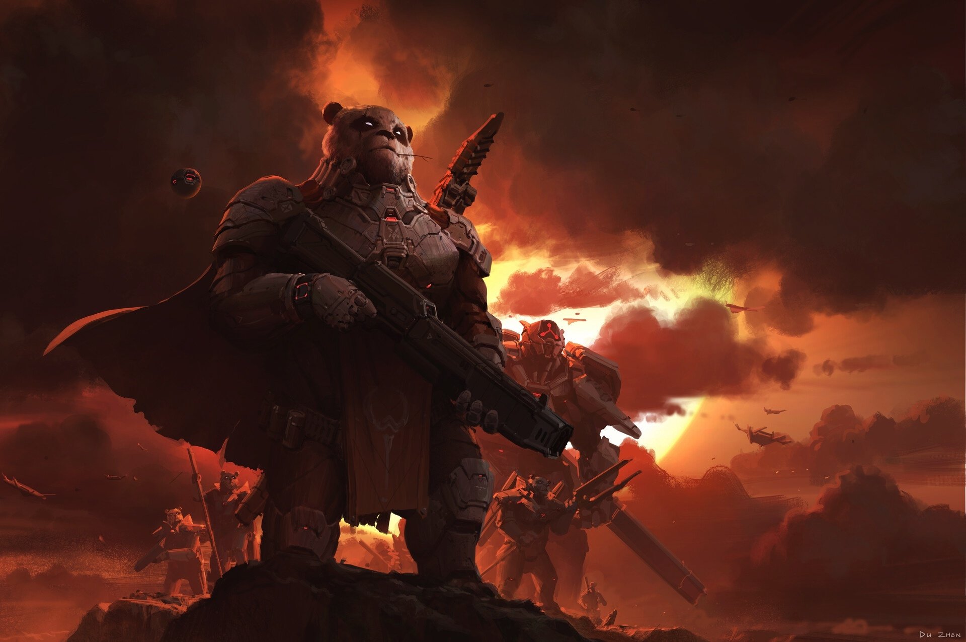 Download Panda Weapon Fantasy Warrior Fantasy Warrior HD Wallpaper by Lok Du