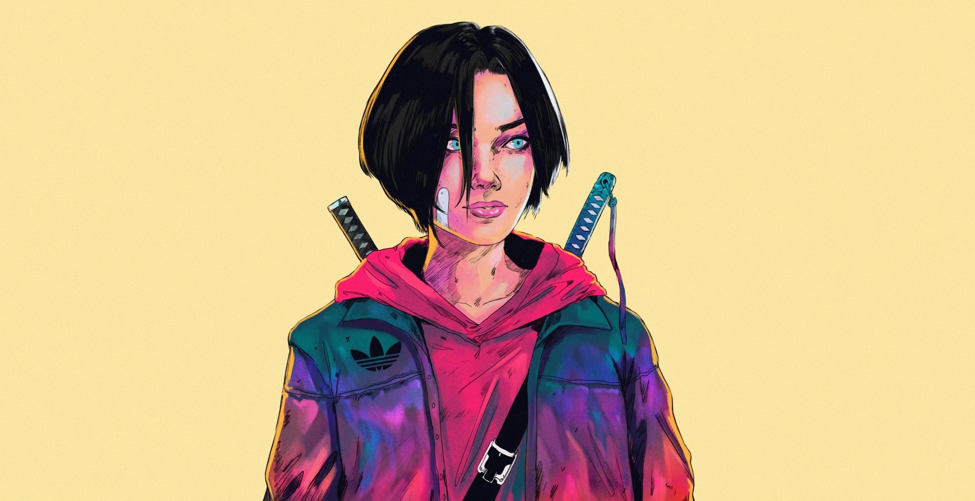 Download Aqua Eyes Short Hair Black Hair Woman Artistic 4k Ultra HD Wallpaper by Bruno Ferreira