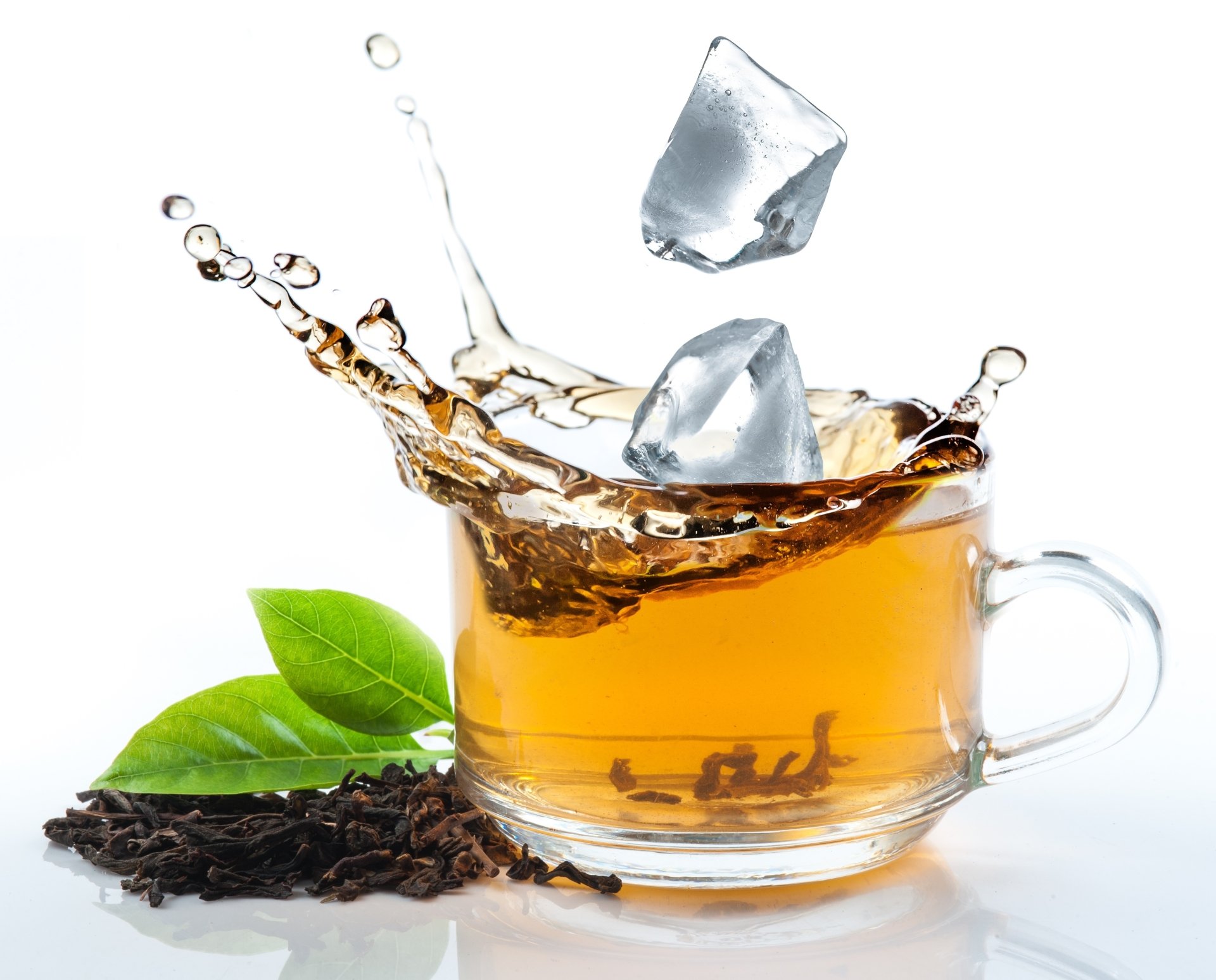 Download Ice Cube Drink Food Tea HD Wallpaper